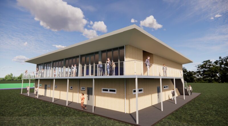 Model of King's School Macclesfield's new sport pavilion