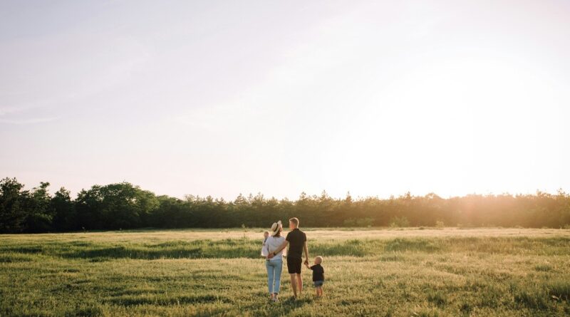 Family enjoying time out in the country