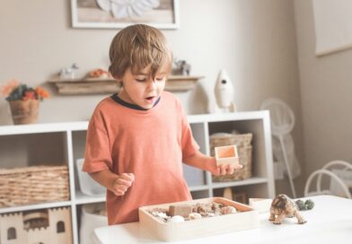 A child with his toys