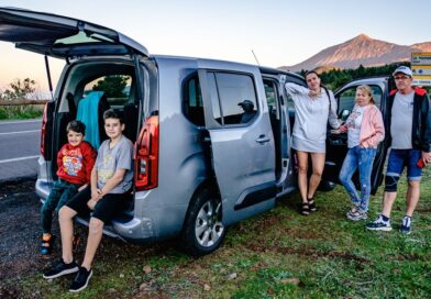 Family travels by car