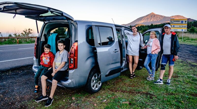 Family travels by car